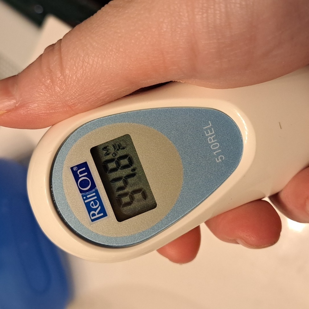 Never been used Reli ON digital ear thermometer w hard travel case